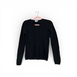 Charter Club black 2ply Cashmere V-Neck Sweater size M